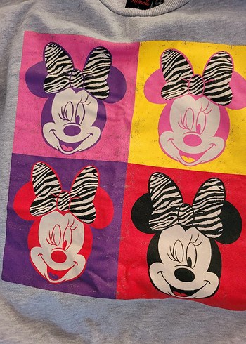 Kız Çocuk Gri Baskılı Sweatshirt - Görsel 2