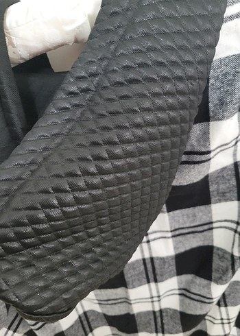 Gri Ekose Fermuarlı Rahat Kesim Kadın Gömlek s beden sıfır - Görsel 4