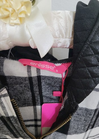 Gri Ekose Fermuarlı Rahat Kesim Kadın Gömlek s beden sıfır - Görsel 3