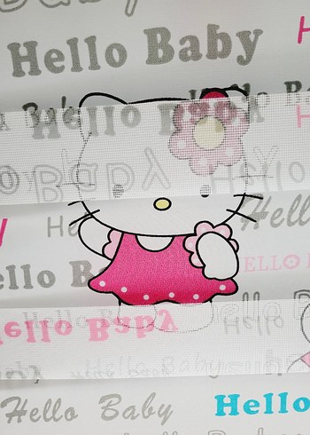Pembe hello  kitty stor Perde#stor perde - Görsel 5