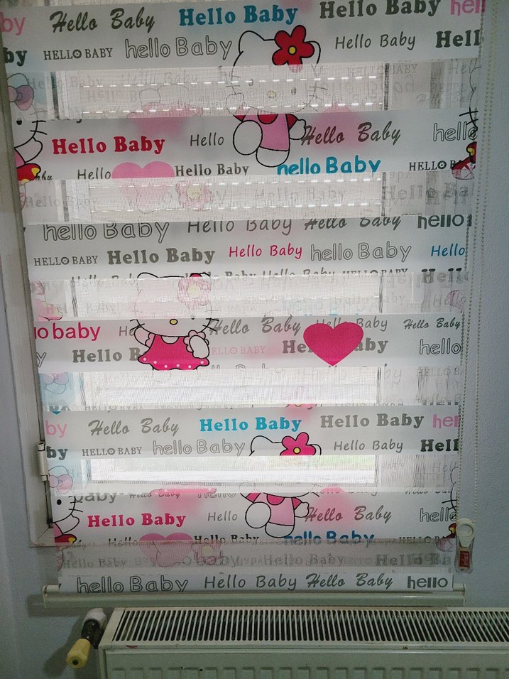 Pembe hello  kitty stor Perde#stor perde - Görsel 4