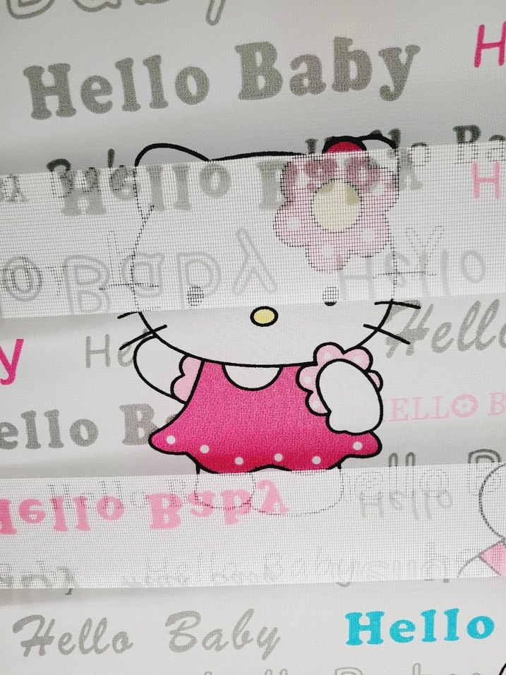 Pembe hello  kitty stor Perde#stor perde - Görsel 5