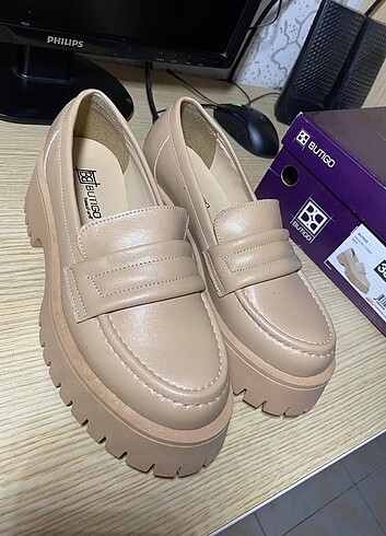 kadın vizon loafer ayakkabı 