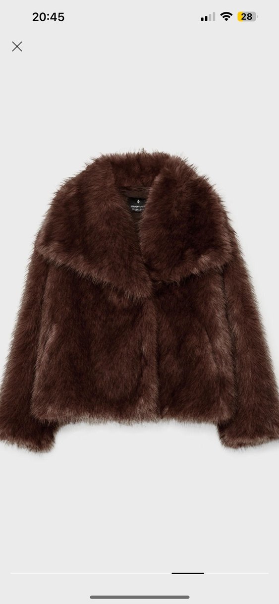 Stradivarius Kahverengi Kadın Kürk - Görsel 2