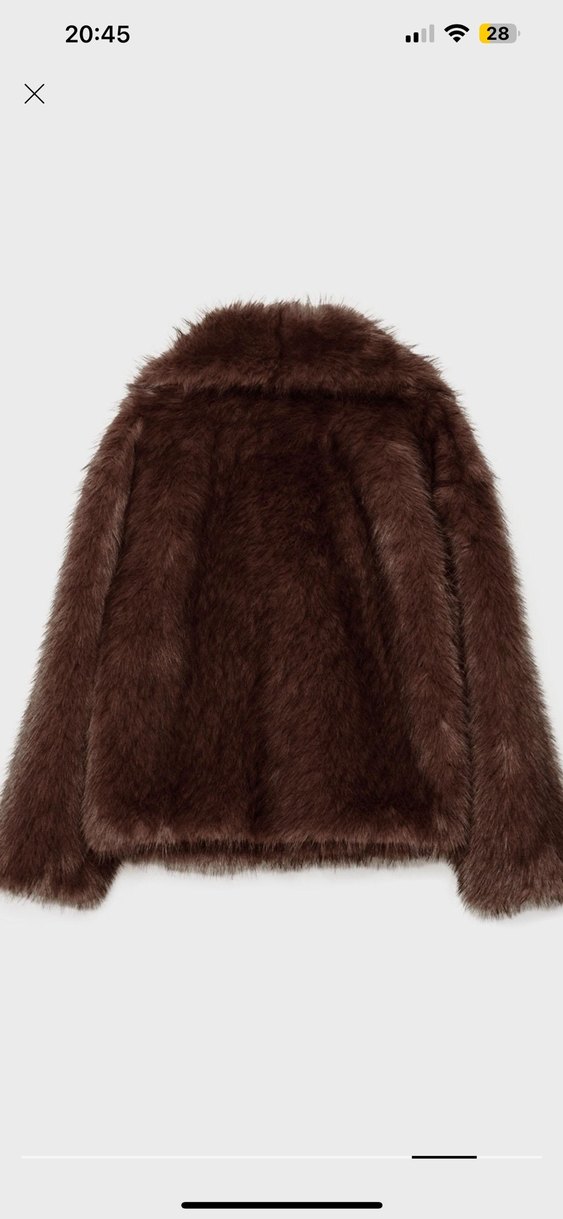 Stradivarius Kahverengi Kadın Kürk - Görsel 3