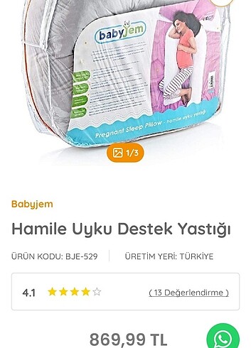 Babyjem Hamile Yastığı