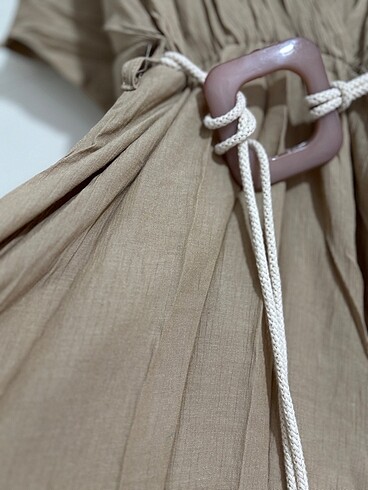 Salaş kesim kemerli elbise - Görsel 3