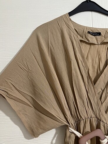 Salaş kesim kemerli elbise - Görsel 4