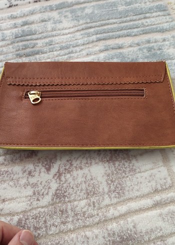 Kahverengi Deri Tokalı Kadın Portföy Çanta - Görsel 2