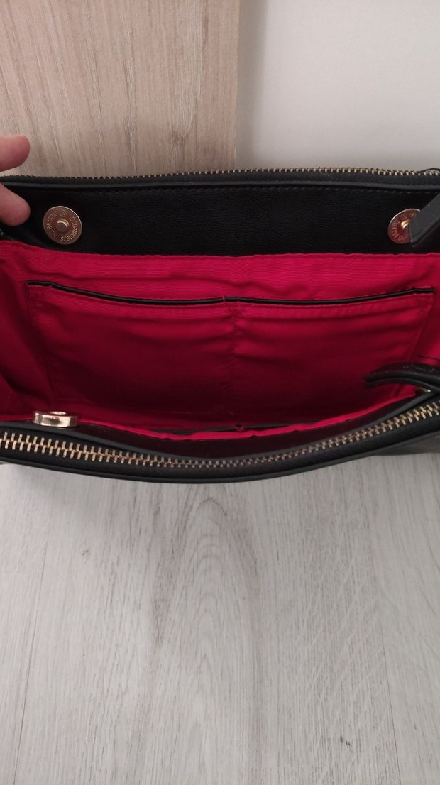 Deri Fermuarlı Kadın Portföy Çanta - Görsel 3