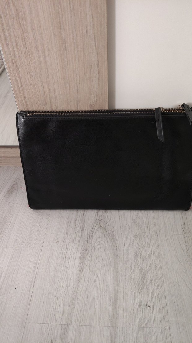 Deri Fermuarlı Kadın Portföy Çanta - Görsel 2