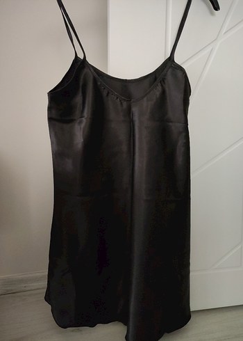 Siyah İnce Askılı Midi Kadın Vücut Elbisesi - Görsel 2