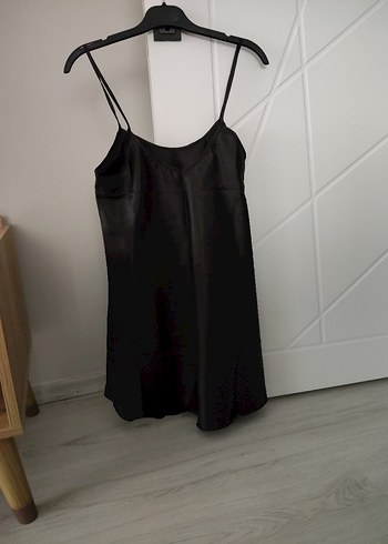 Siyah İnce Askılı Midi Kadın Vücut Elbisesi - Görsel 3