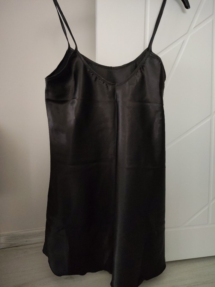 Siyah İnce Askılı Midi Kadın Vücut Elbisesi - Görsel 2