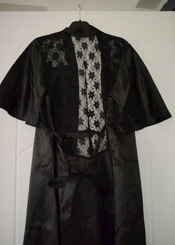 Kadın Uzun Siyah Gotik Bornoz - Görsel 4