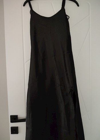 Siyah Midi Sleevless V Yaka Kadın Elbise - Görsel 2