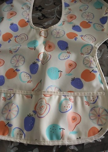 Pastel Renkli Desenli Bebek Önlüğü - Görsel 2