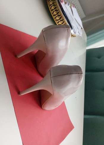 Beyaz Modern Klasik Stiletto Kadın Ayakkabı - Görsel 7