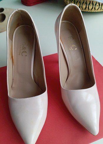 Beyaz Modern Klasik Stiletto Kadın Ayakkabı - Görsel 2