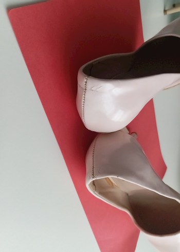 Beyaz Modern Klasik Stiletto Kadın Ayakkabı - Görsel 4