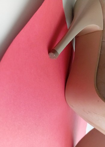 Bej Süet Stiletto Topuklu Kadın Ayakkabı - Görsel 5