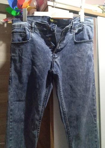 Gri Rahat Kesim Kot Pantolon - Görsel 6