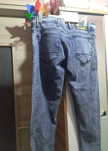 Gri Rahat Kesim Kot Pantolon - Görsel 4