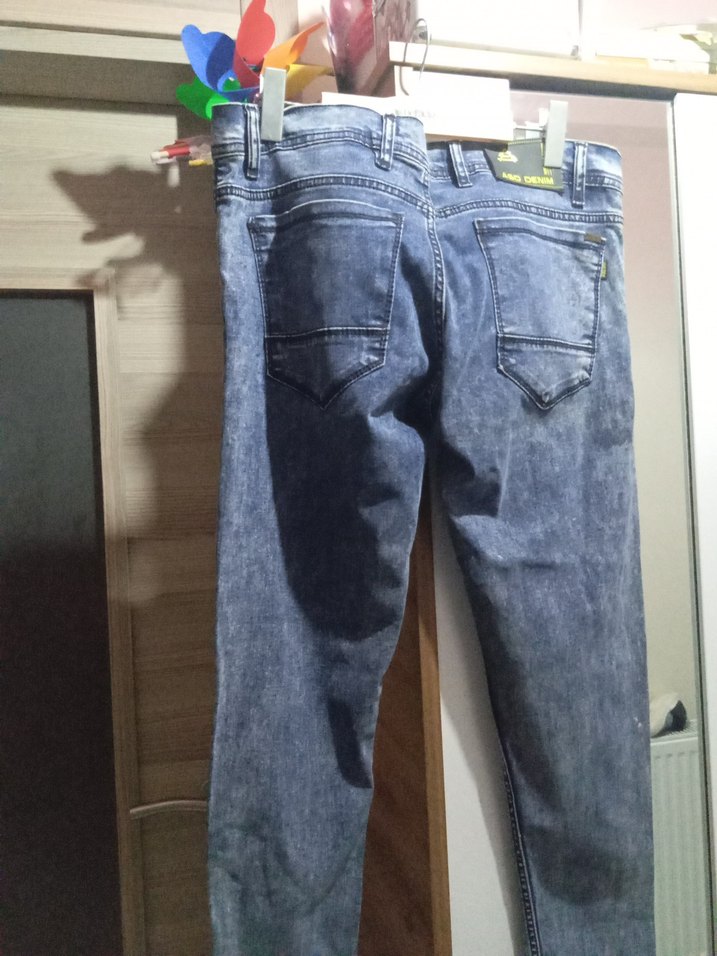 Gri Rahat Kesim Kot Pantolon - Görsel 4