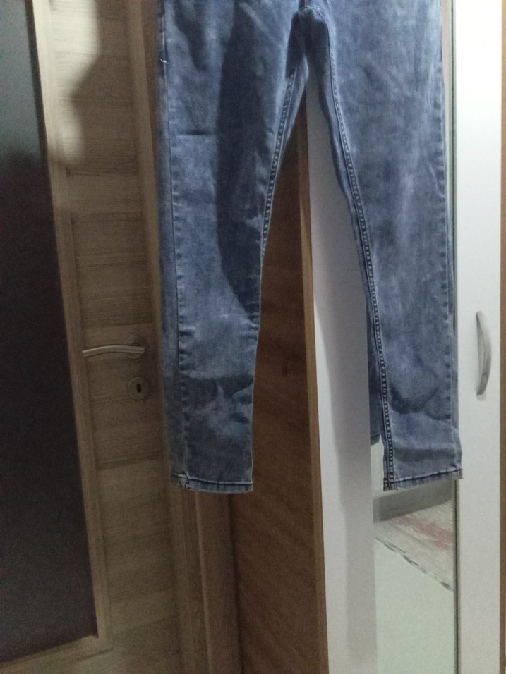 Gri Rahat Kesim Kot Pantolon - Görsel 2