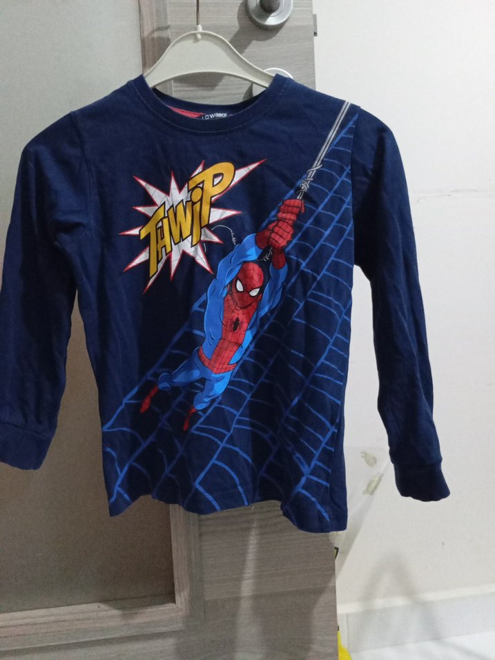 Örme Örümcek Adam Baskılı Erkek Sweatshirt - Görsel 2