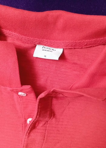 Düğmeli Pembe Kısa Kollu Polo Tişört - Görsel 2