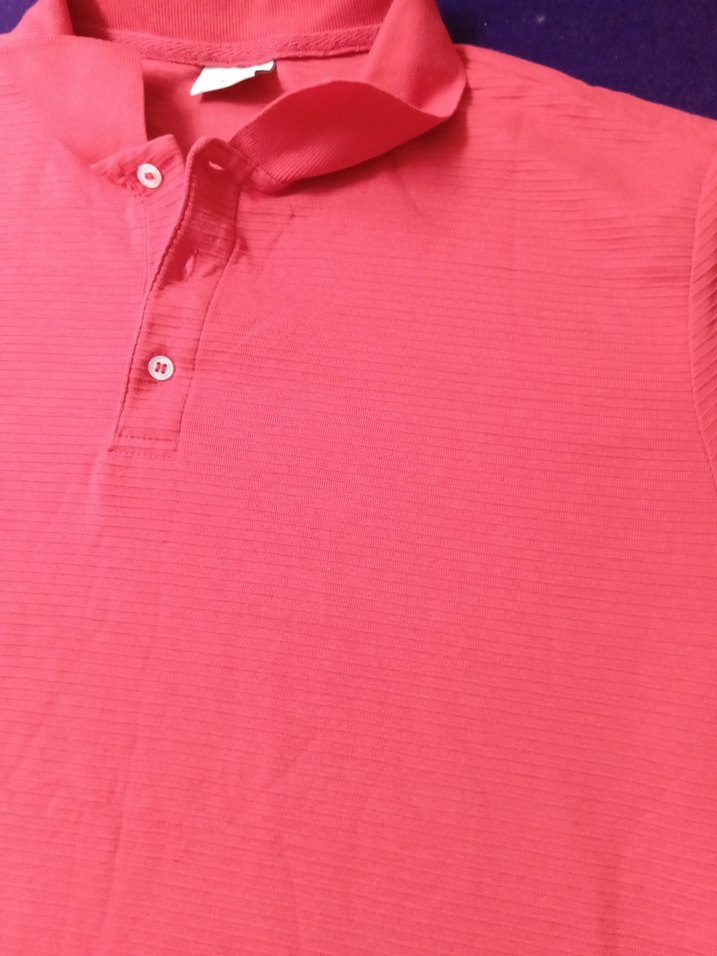 Düğmeli Pembe Kısa Kollu Polo Tişört - Görsel 5