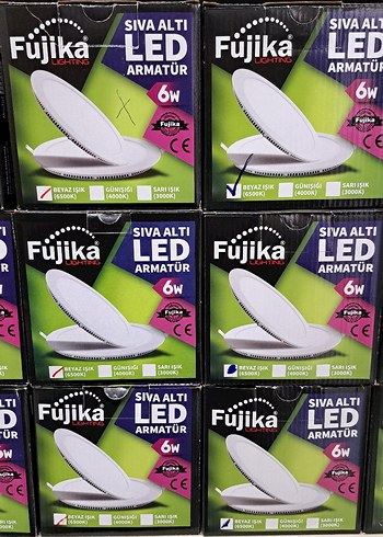Fujika 6W LED Beyaz Yuvarlak Armatür - Görsel 3
