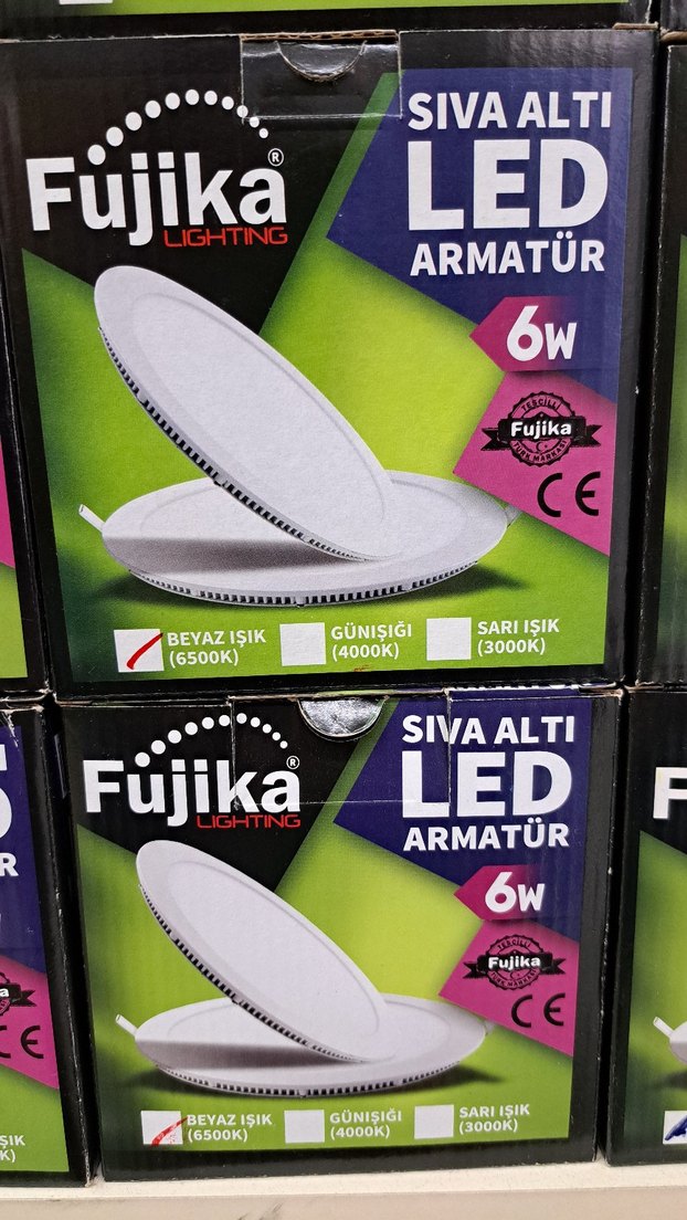 Fujika 6W LED Beyaz Yuvarlak Armatür - Görsel 2