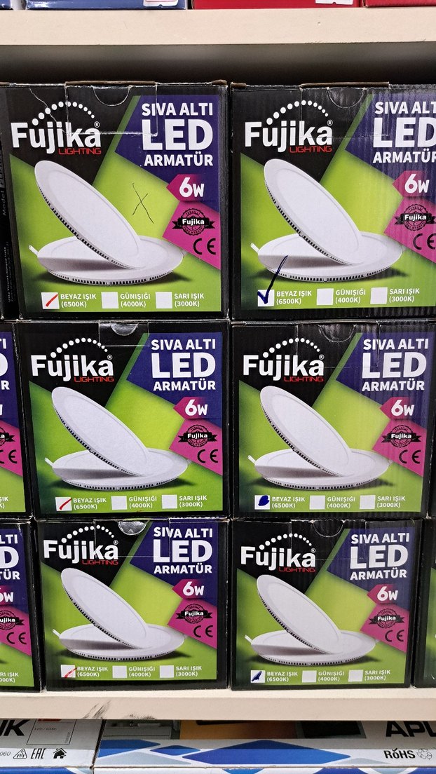 Fujika 6W LED Beyaz Yuvarlak Armatür - Görsel 3