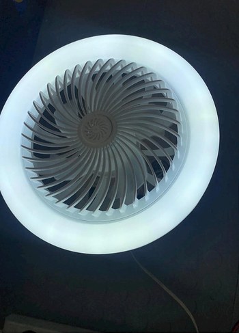 NENO 3 renk LED'li beyaz pervane fan - Görsel 5