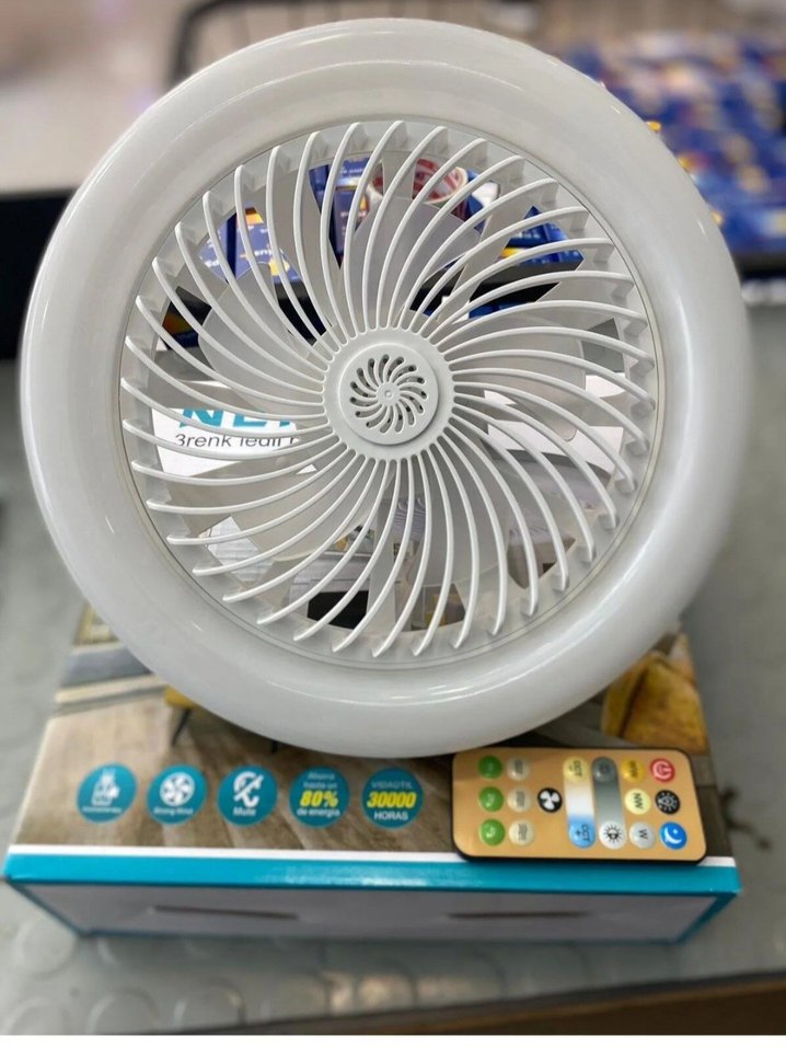 NENO 3 renk LED'li beyaz pervane fan - Görsel 2