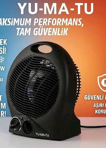 Yu-Ma-Tu Fanlı Elektrikli Isıtıcı MSY1818 Siyah - Görsel 3