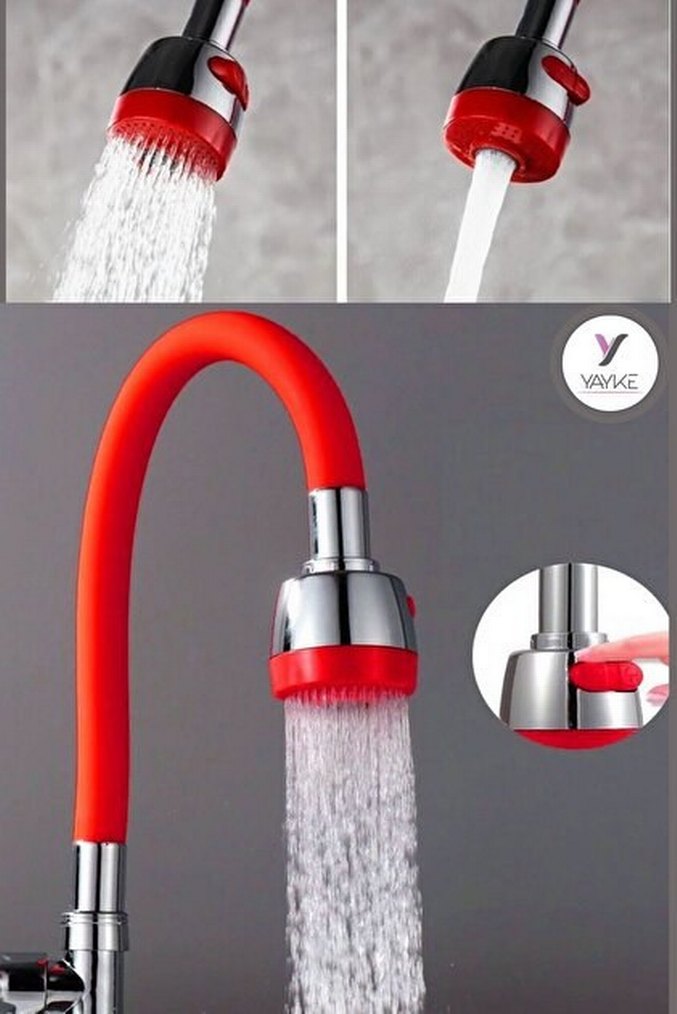 Mavi Esnek Mutfak Musluğu Başlığı - Görsel 2