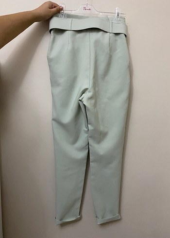 Trendyol & Milla Kemerli Pastel Bej Kumaş Kadın Pantolon