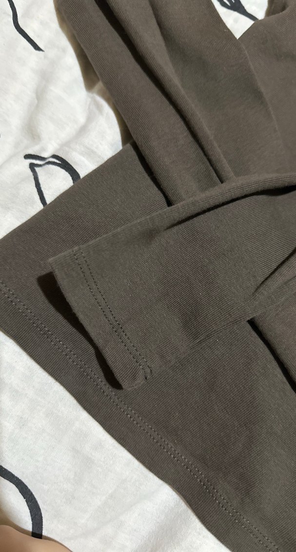 Koyu haki renk Pamuklu Uzun Kollu bluz - Görsel 5