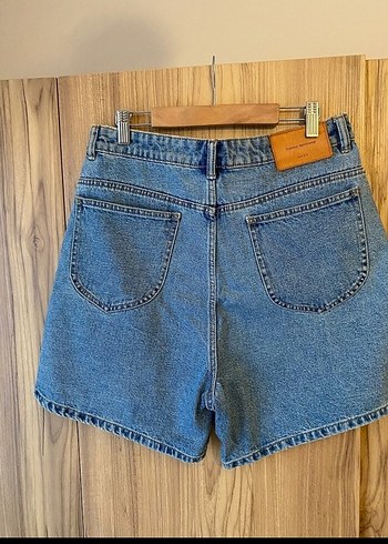 Zara Kadın Mavi Mini Loose Fit Denim Şort
