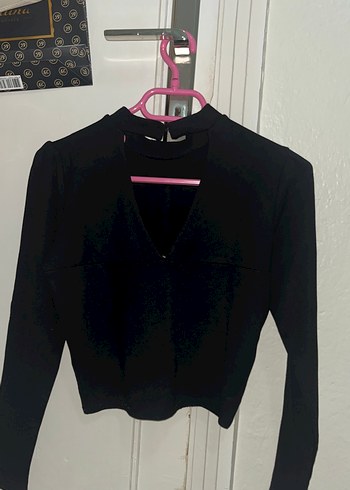 Siyah Uzun Kollu Dar Kesim Kadın Kazak - Görsel 3