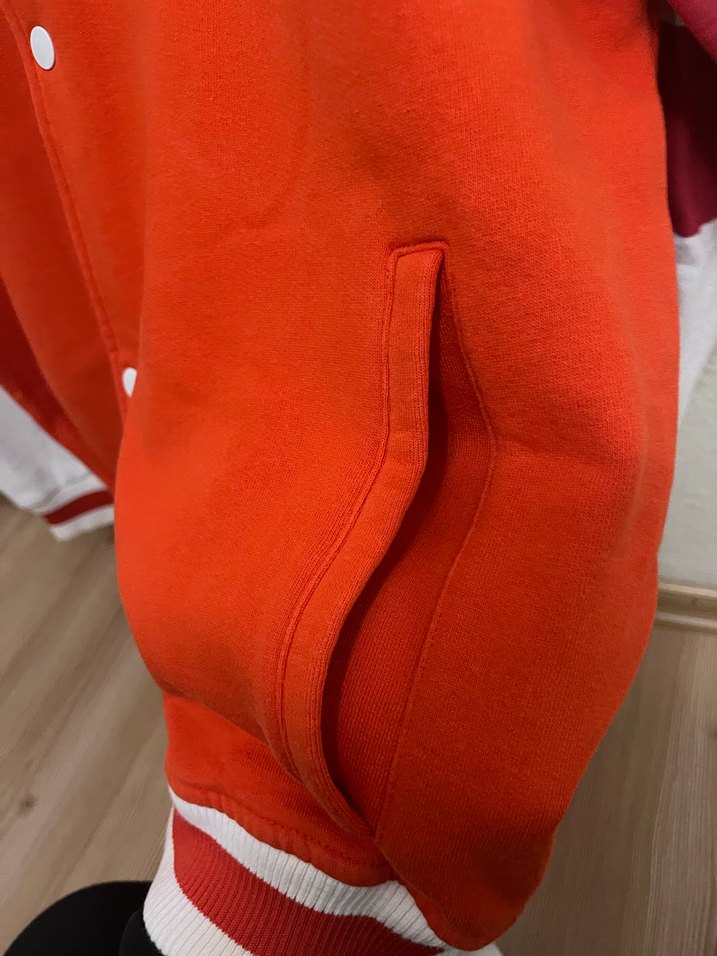 Kırmızı Beyzbol Tarzı Kadın Ceket - Görsel 4