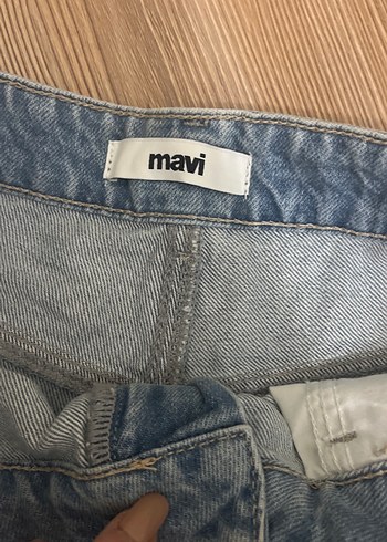 Kadın Mavi Mini Denim Şort - Görsel 3