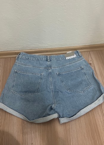 Kadın Mavi Mini Denim Şort - Görsel 6