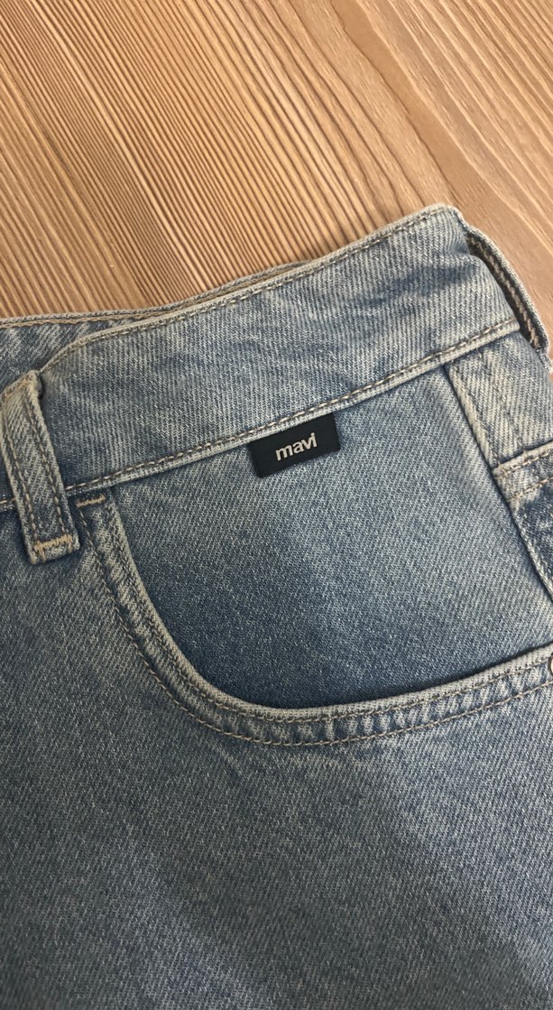 Kadın Mavi Mini Denim Şort - Görsel 2