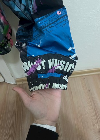 Çok Renkli Baskılı Mini Streetwear Kadın Ceket - Görsel 8