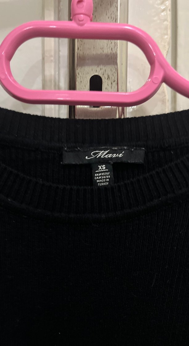 Siyah Uzun Kollu İnce Kadın Kazak - Görsel 4