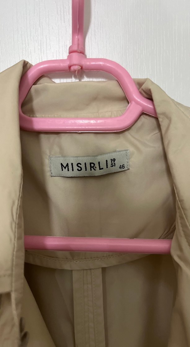 Bej Uzun Drapeli Kadın Trençkot - Görsel 3